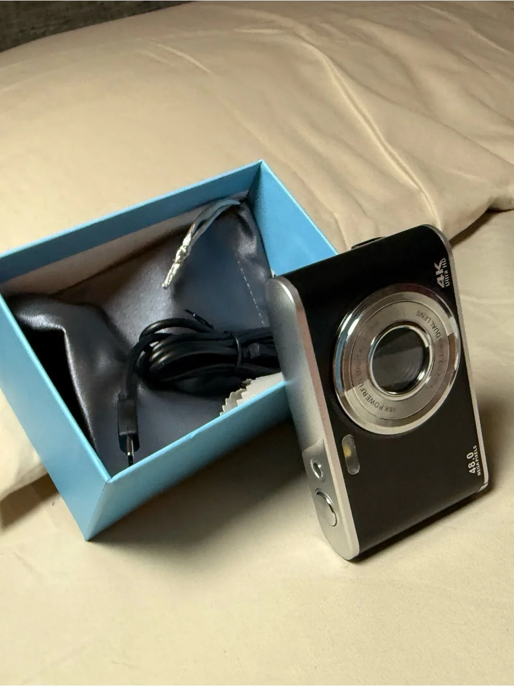 Compact Black Digital Point-and-Shoot Camera - 48.0 MP